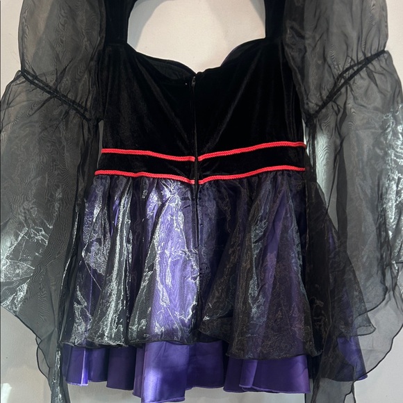 Dolls Kill One Bad Apple Evil Queen Black and Purple Mini Dress xl women’s - Picture 7 of 10